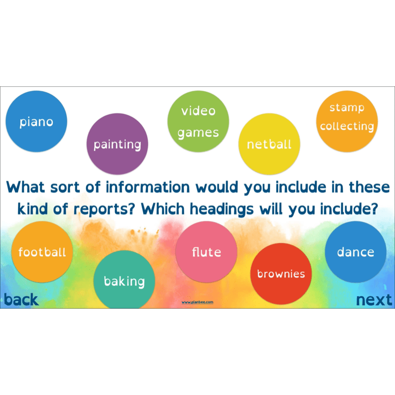 PlanBee Non-chronological Reports Year 6 English Planning