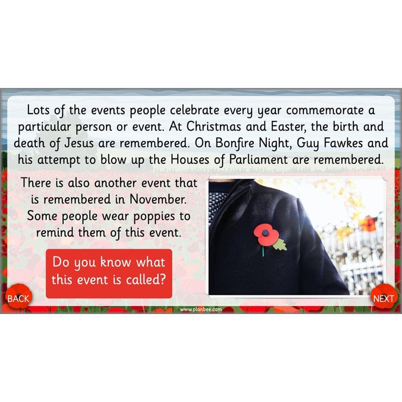 PlanBee KS1 Remembrance Day Lesson | Year 2 History Planning