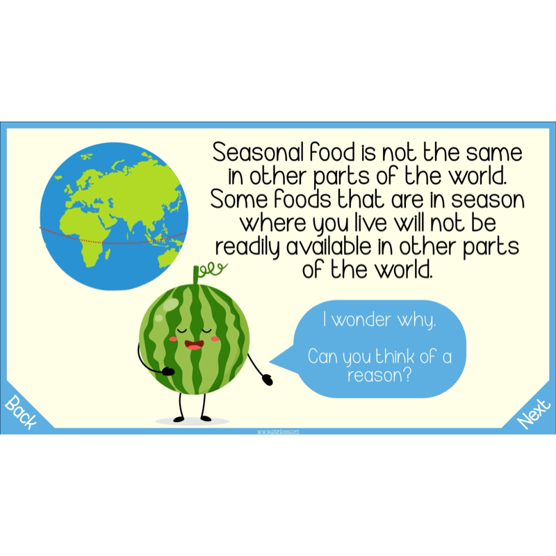 PlanBee Seasonal Food Seasonality KS2 cooking lessons by PlanBee