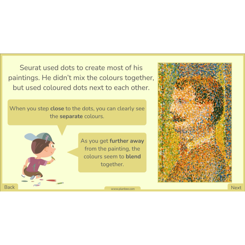 PlanBee Seurat and Pointillism KS2 Lesson Plans and Art Projects