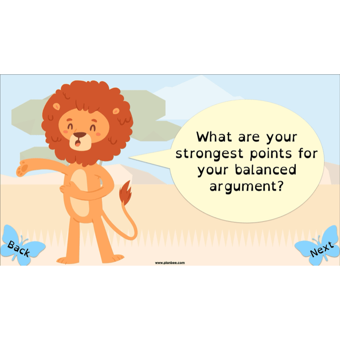 The Butterfly Lion: Balanced Arguments