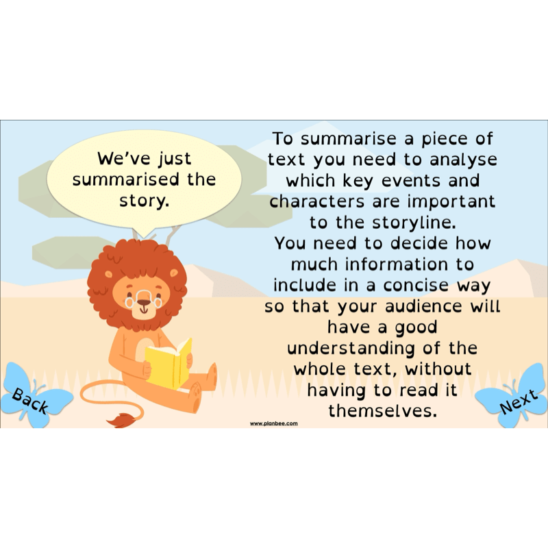 PlanBee FREE Mini-scheme | The Butterfly Lion Reading Skills KS2