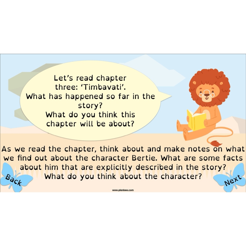 PlanBee FREE Mini-scheme | The Butterfly Lion Reading Skills KS2