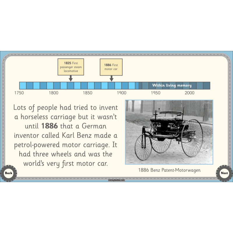 PlanBee The History of Transport KS1 History Lesson Pack