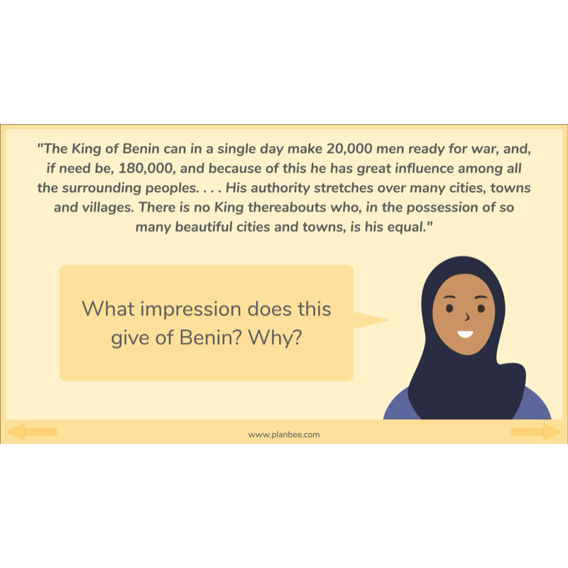 PlanBee The Kingdom of Benin KS2 History Lesson Pack