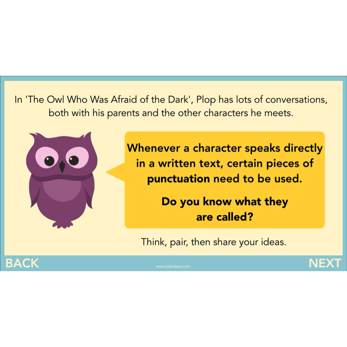 PlanBee The Owl who was Afraid of the Dark | KS2 Narrative Lessons