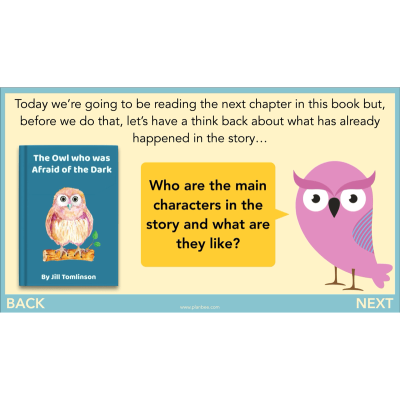PlanBee The Owl who was Afraid of the Dark | KS2 Comprehension