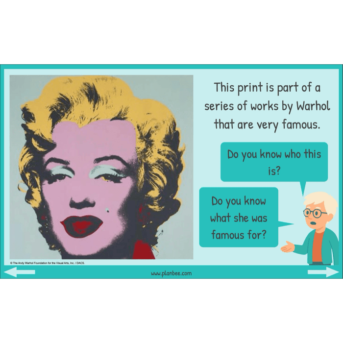 PlanBee Andy Warhol KS2 Art Lessons The Pop Art Movement | PlanBee