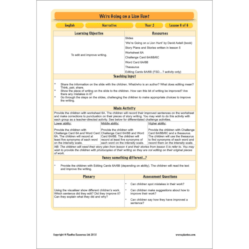 We're Going on a Lion Hunt