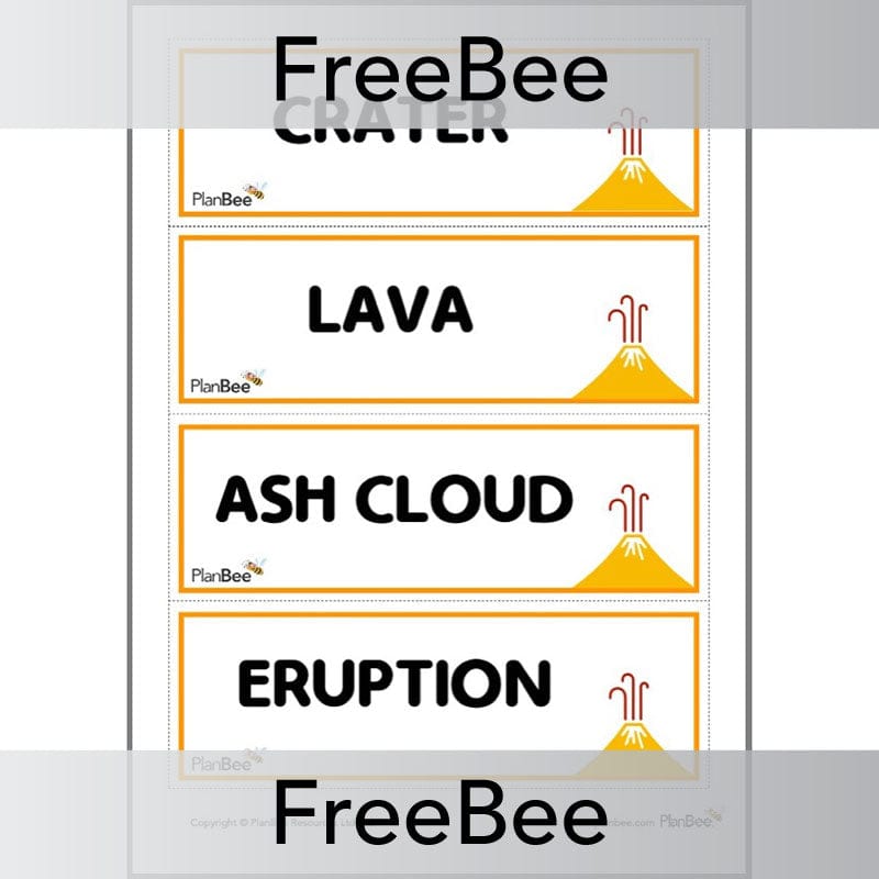 PlanBee FREE Volcano Display KS2 Cards | Geography Resources