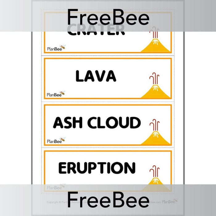 PlanBee FREE Volcano Display KS2 Cards | Geography Resources