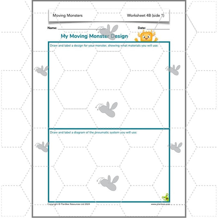 PlanBee Moving Monsters Year 3 KS2 Pneumatics Lessons by PlanBee