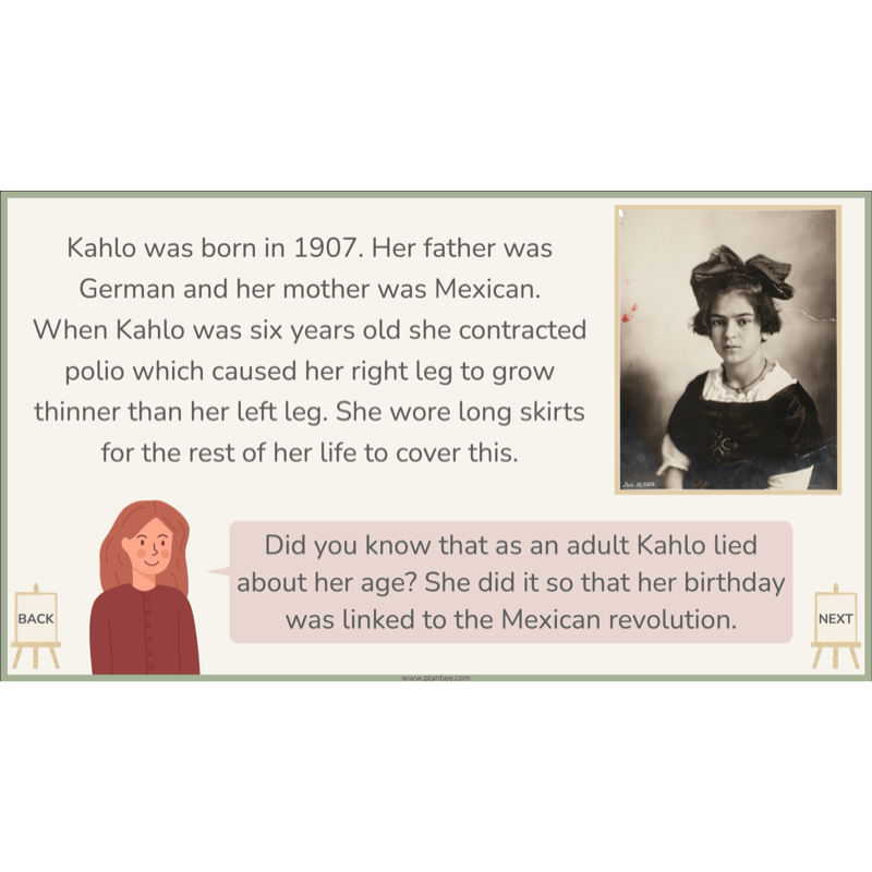 PlanBee KS2 Frida Kahlo for Kids Art Lesson Pack by PlanBee