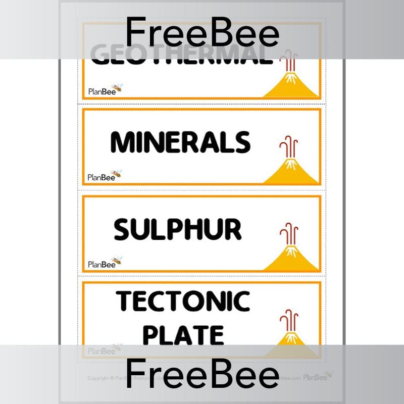 PlanBee FREE Volcano Display KS2 Cards | Geography Resources