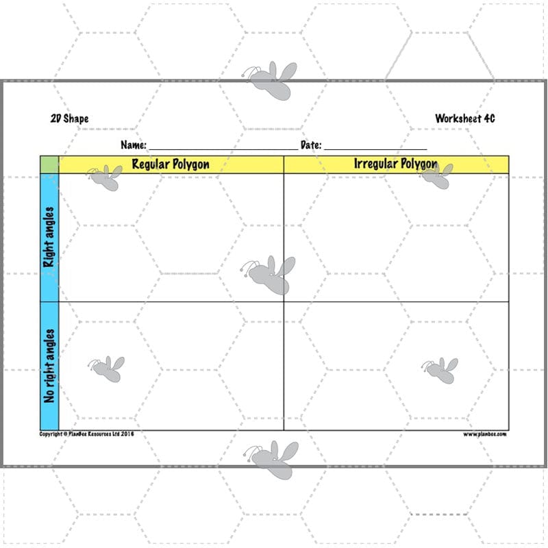 PlanBee 2D Shapes Year 3 Maths Lesson Pack by PlanBee