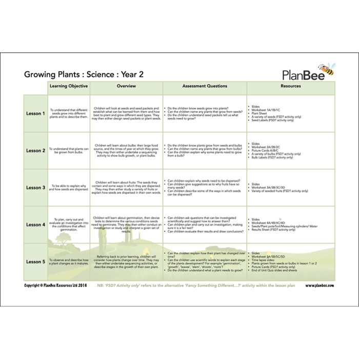PlanBee Year 2 Science Bundle