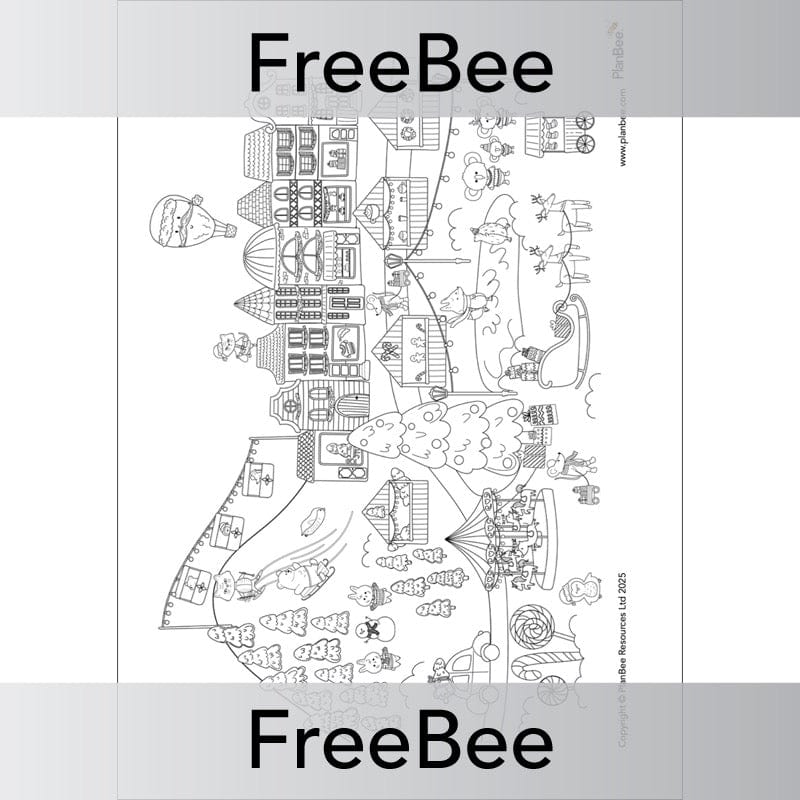 PlanBee Free Printable Christmas Colouring Pages by PlanBee