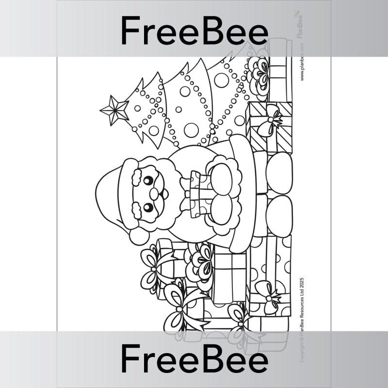 PlanBee Free Printable Christmas Colouring Pages by PlanBee