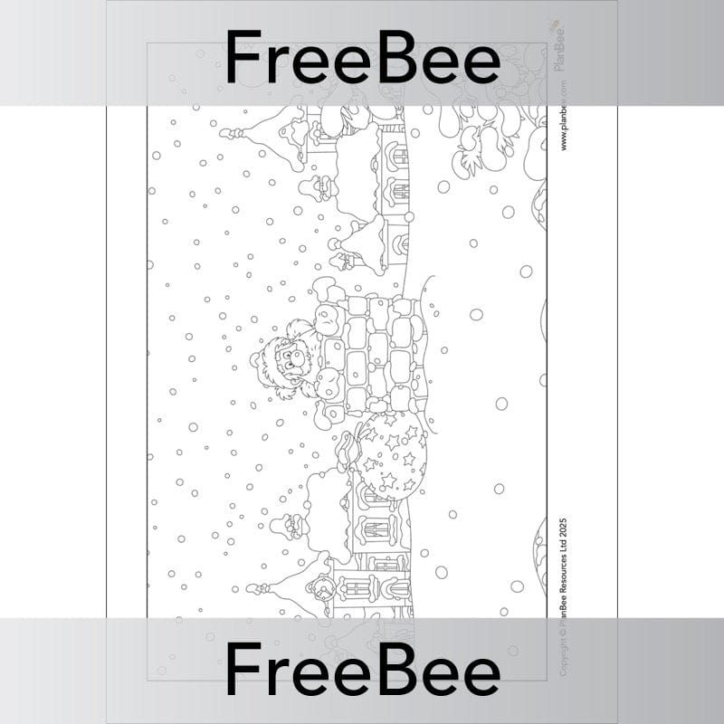 PlanBee Free Printable Christmas Colouring Pages by PlanBee
