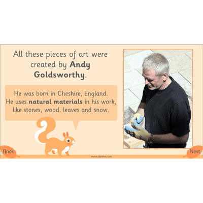PlanBee Andy Goldsworthy KS1 Art Lesson Plans created by PlanBee