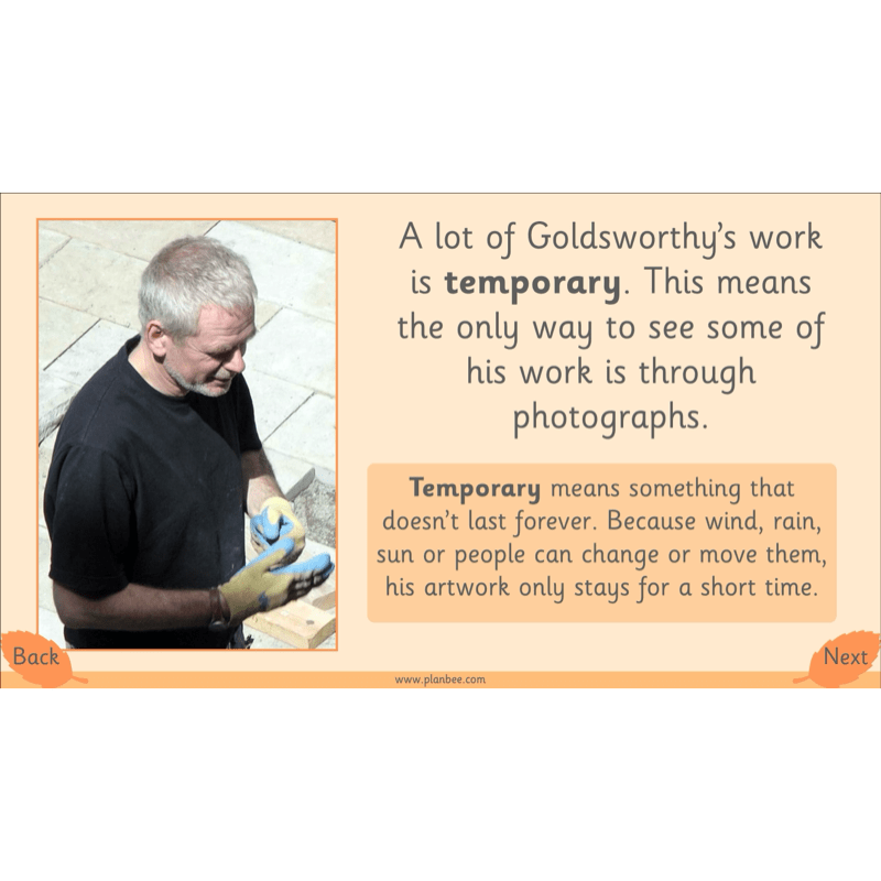 PlanBee Andy Goldsworthy KS1 Art Lesson Plans created by PlanBee
