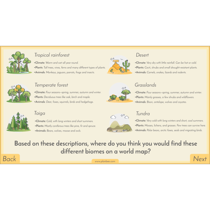 PlanBee Biomes KS2 Geography Lessons