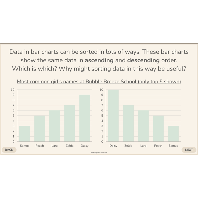 PlanBee Collecting and Sorting Data Year 3 Statistics by PlanBee