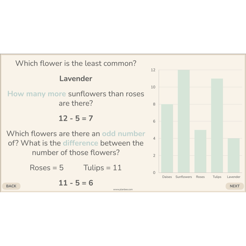 PlanBee Collecting and Sorting Data Year 3 Statistics by PlanBee