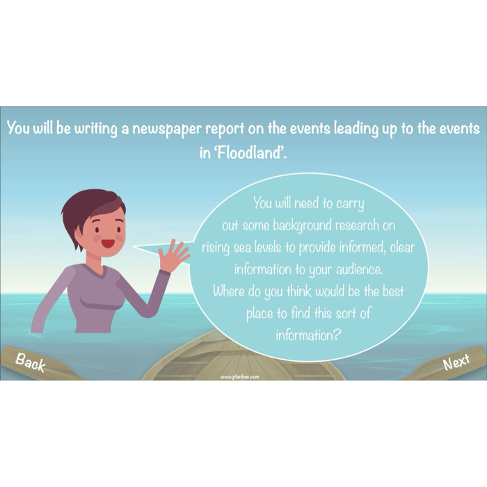 PlanBee Floodland: Newspaper Reports KS2 | Year 6 English Pack