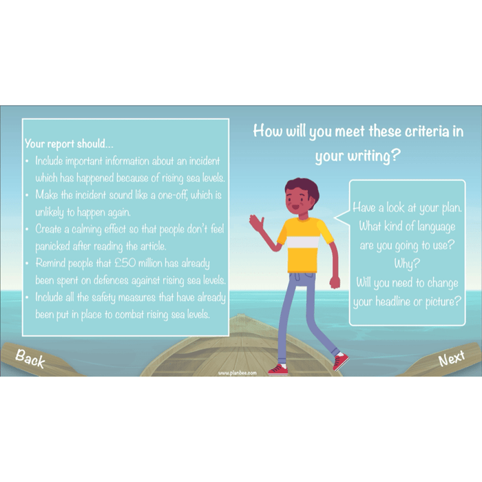 PlanBee Floodland: Newspaper Reports KS2 | Year 6 English Pack