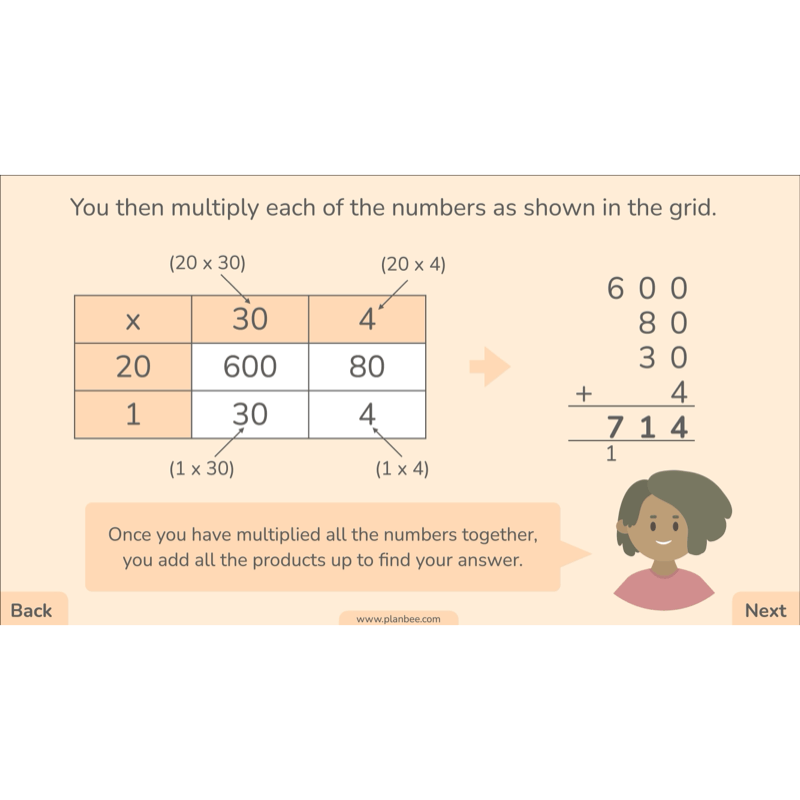 PlanBee Formal Multiplication Year 5 Maths Lessons by PlanBee