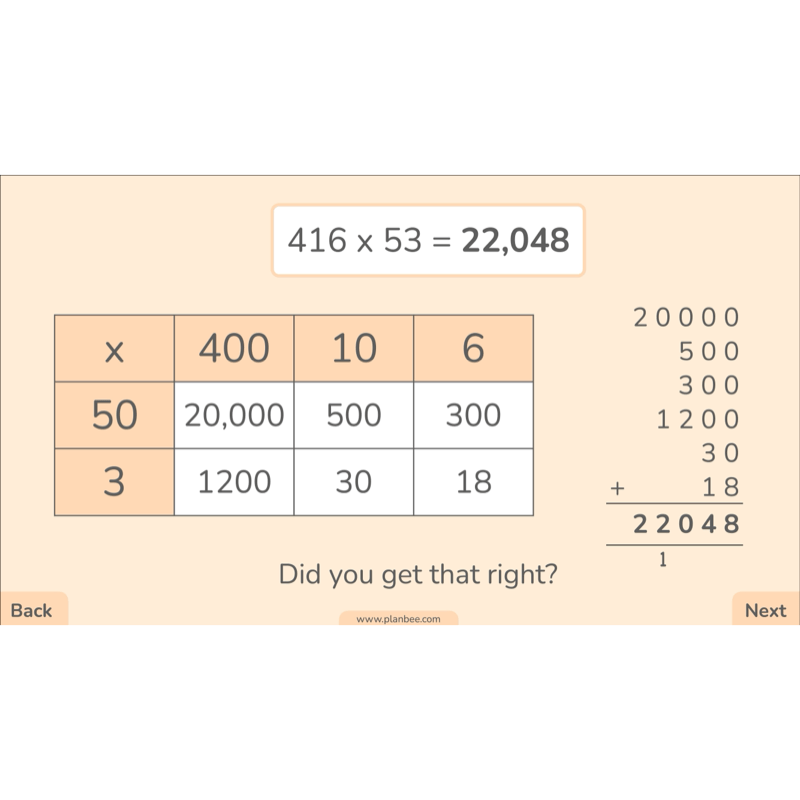 PlanBee Formal Multiplication Year 5 Maths Lessons by PlanBee