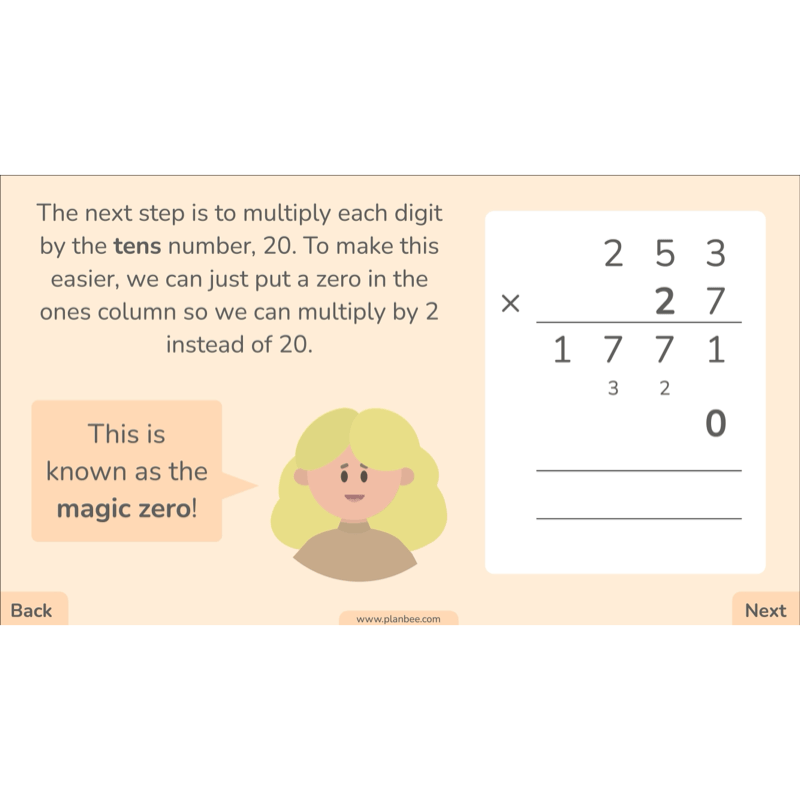 PlanBee Formal Multiplication Year 5 Maths Lessons by PlanBee