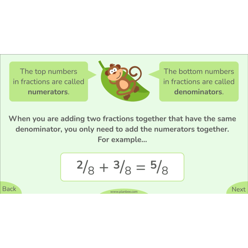 PlanBee Fractions in Action: Year 3 Fractions Planning by PlanBee
