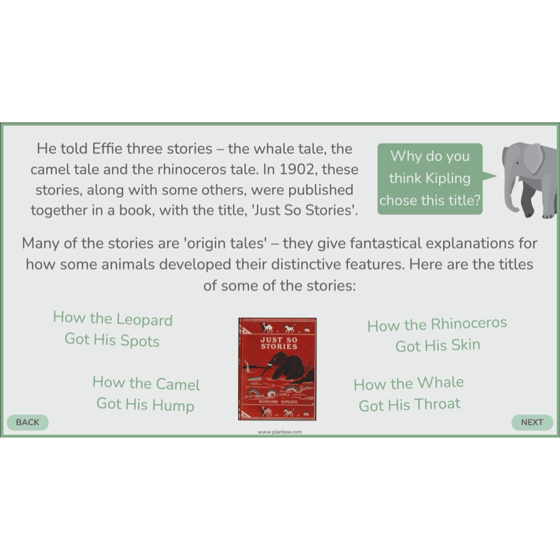 PlanBee Just So Stories KS2 | Reading Comprehension Year 4