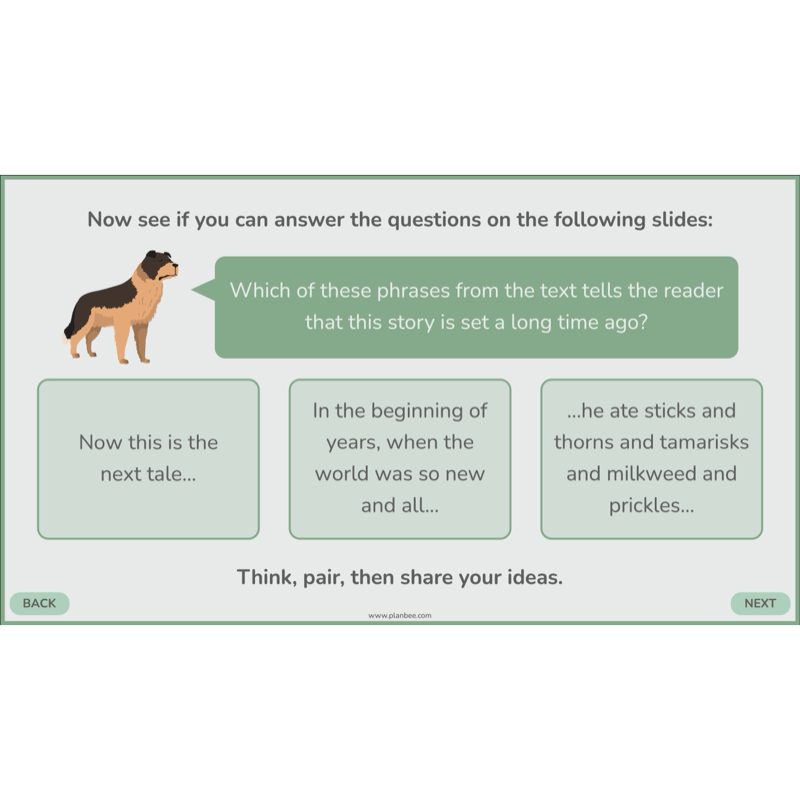 PlanBee Just So Stories KS2 | Reading Comprehension Year 4