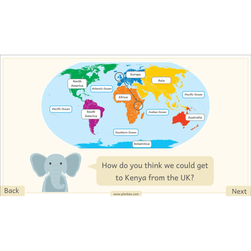 PlanBee Let's go on Safari | Kenya KS1 Geography Lesson Pack