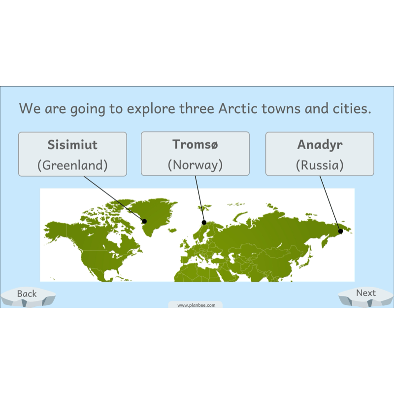 PlanBee Let's go to the Arctic KS1 Geography Lesson Pack