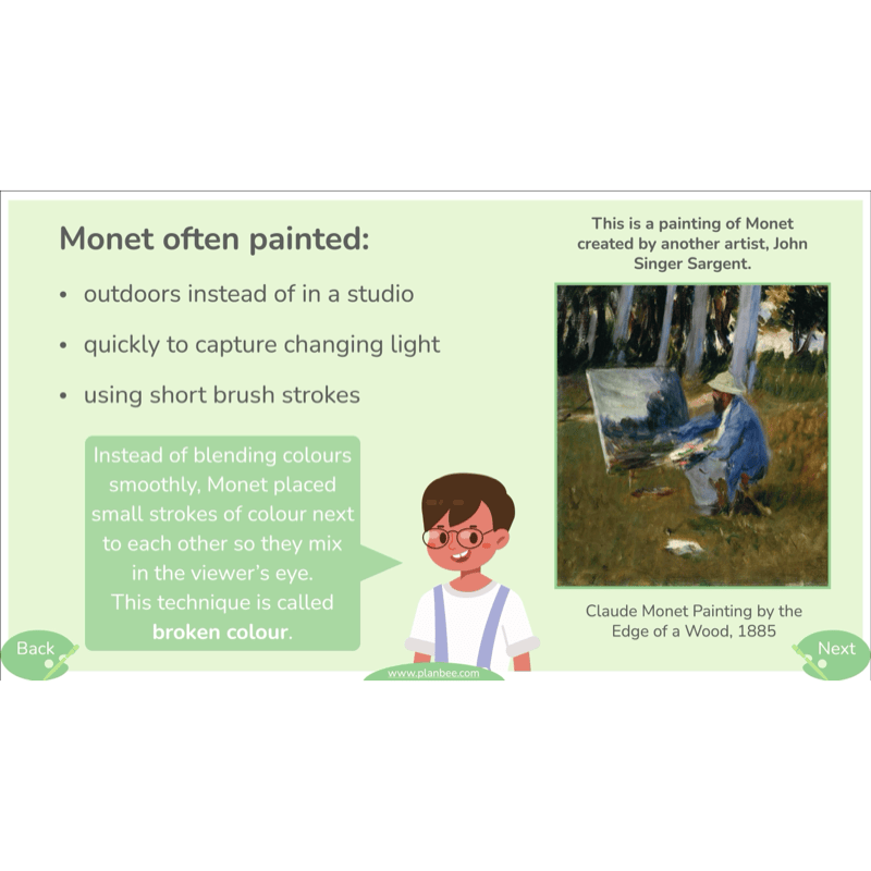 PlanBee Monet and the Impressionists | KS2 Art Lessons