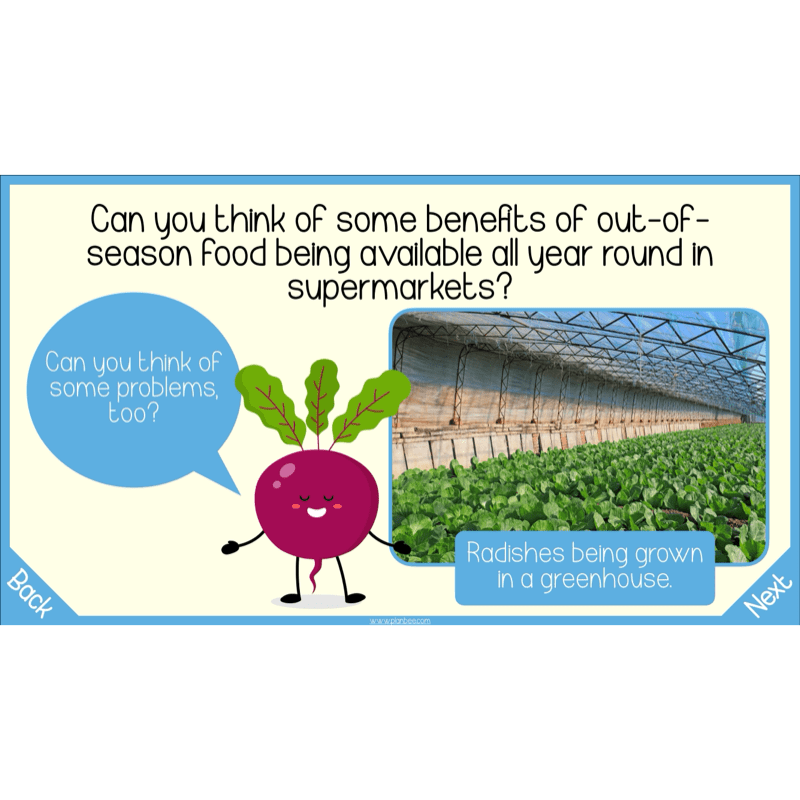 PlanBee Seasonal Food Seasonality KS2 cooking lessons by PlanBee