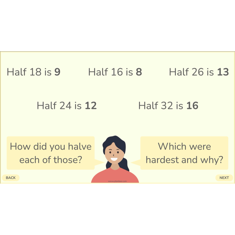 PlanBee Doubling and Halving Year 4 Maths Lessons by PlanBee