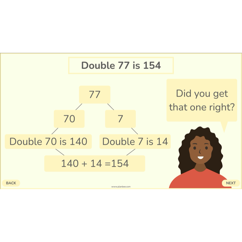 PlanBee Doubling and Halving Year 4 Maths Lessons by PlanBee
