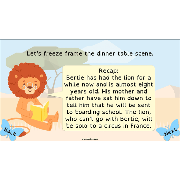 PlanBee The Butterfly Lion: Balanced Arguments KS2 Lesson Pack