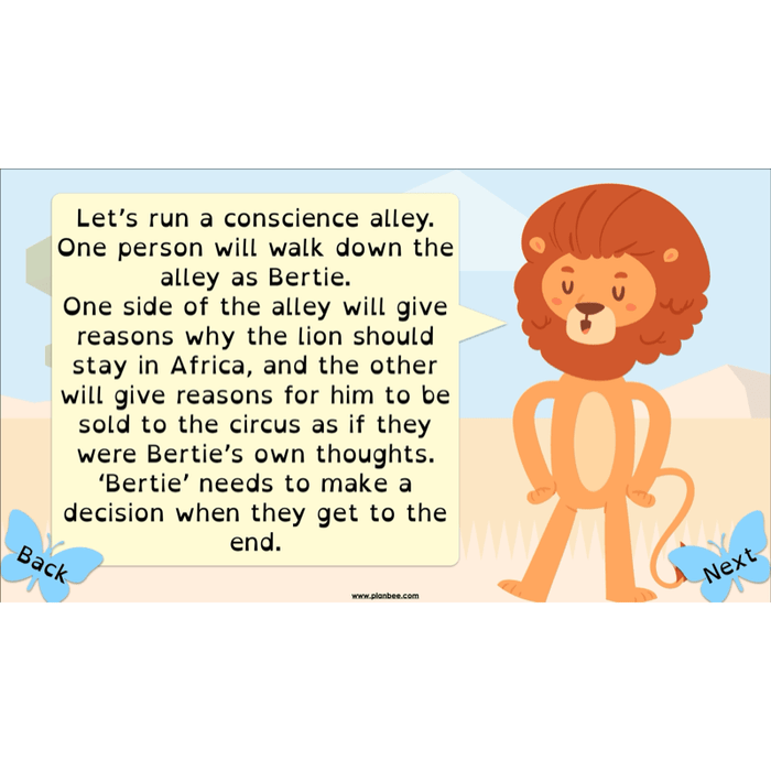 The Butterfly Lion: Balanced Arguments