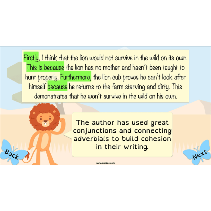 The Butterfly Lion: Balanced Arguments