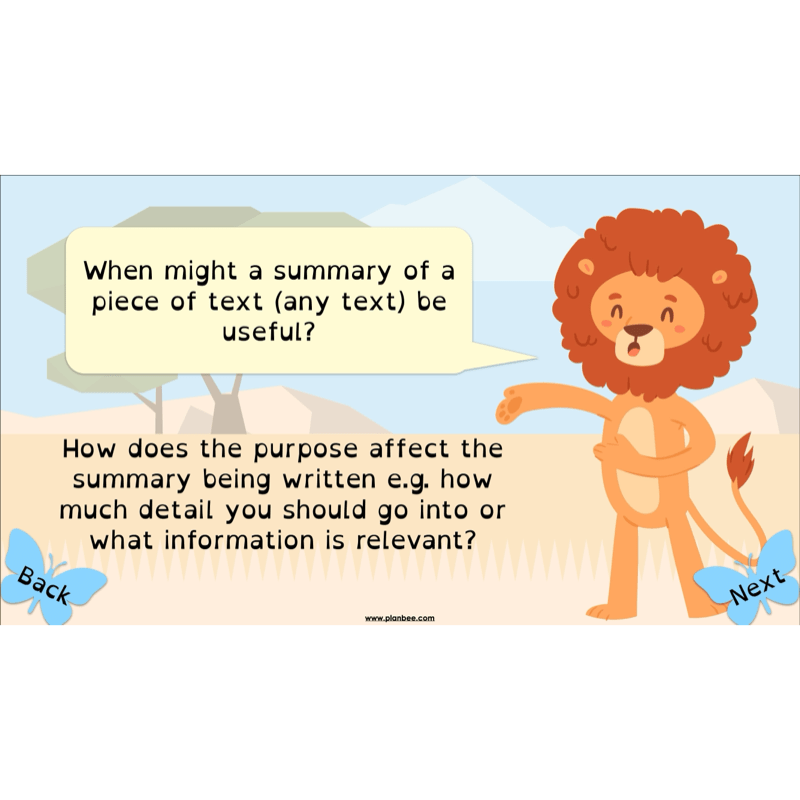 PlanBee FREE Mini-scheme | The Butterfly Lion Reading Skills KS2