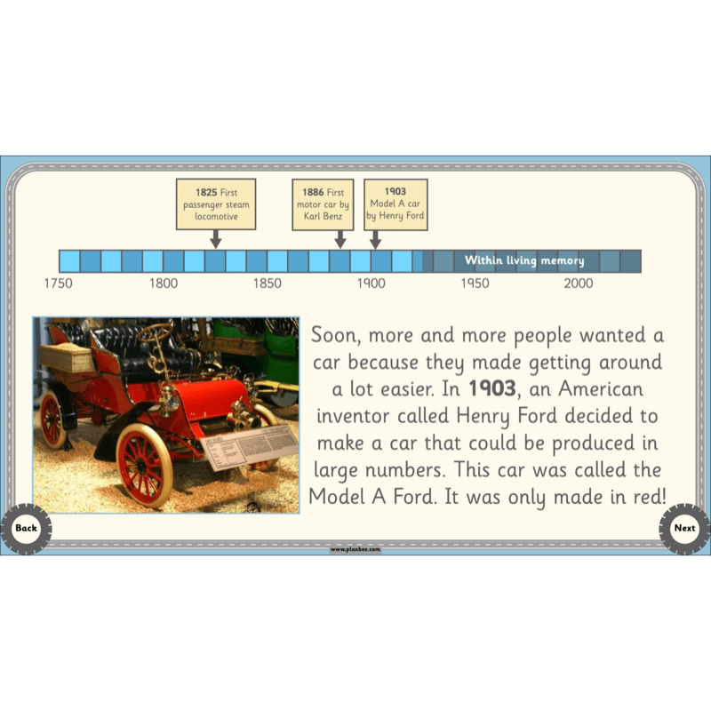 PlanBee The History of Transport KS1 History Lesson Pack