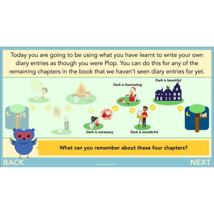 PlanBee FREE | The Owl who was Afraid of the Dark | Diaries KS2