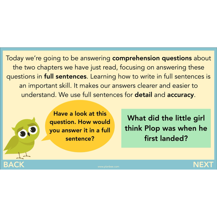 PlanBee The Owl who was Afraid of the Dark | KS2 Comprehension