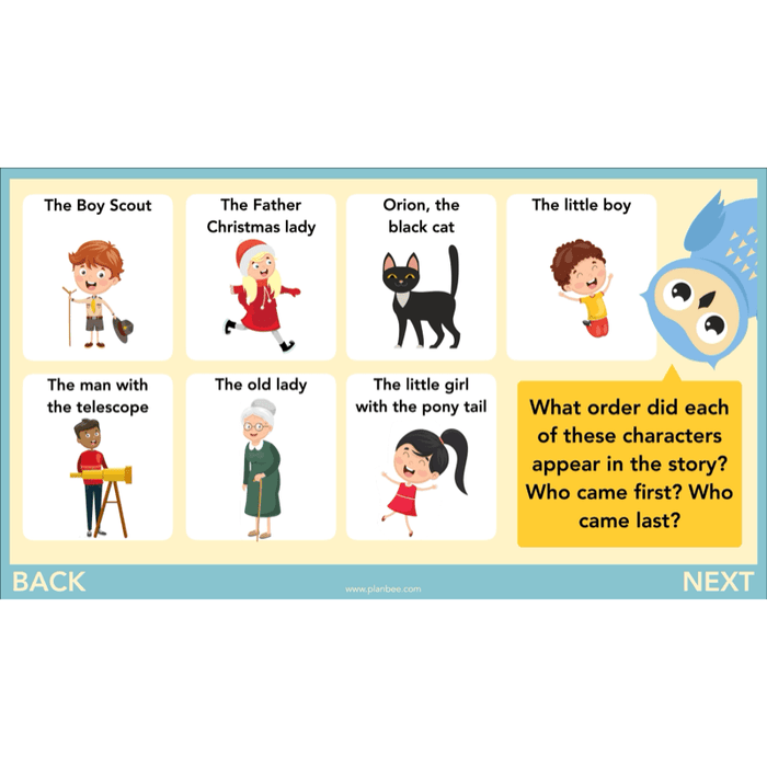 The Owl who was Afraid of the Dark: Reading Comprehension